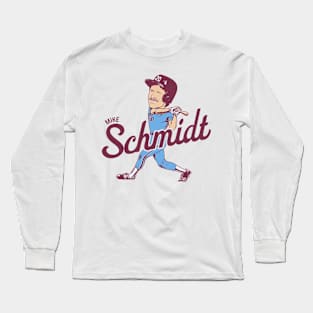 Mike Schmidt Caricature Long Sleeve T-Shirt